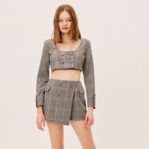 For love and lemons blazer and skort set
